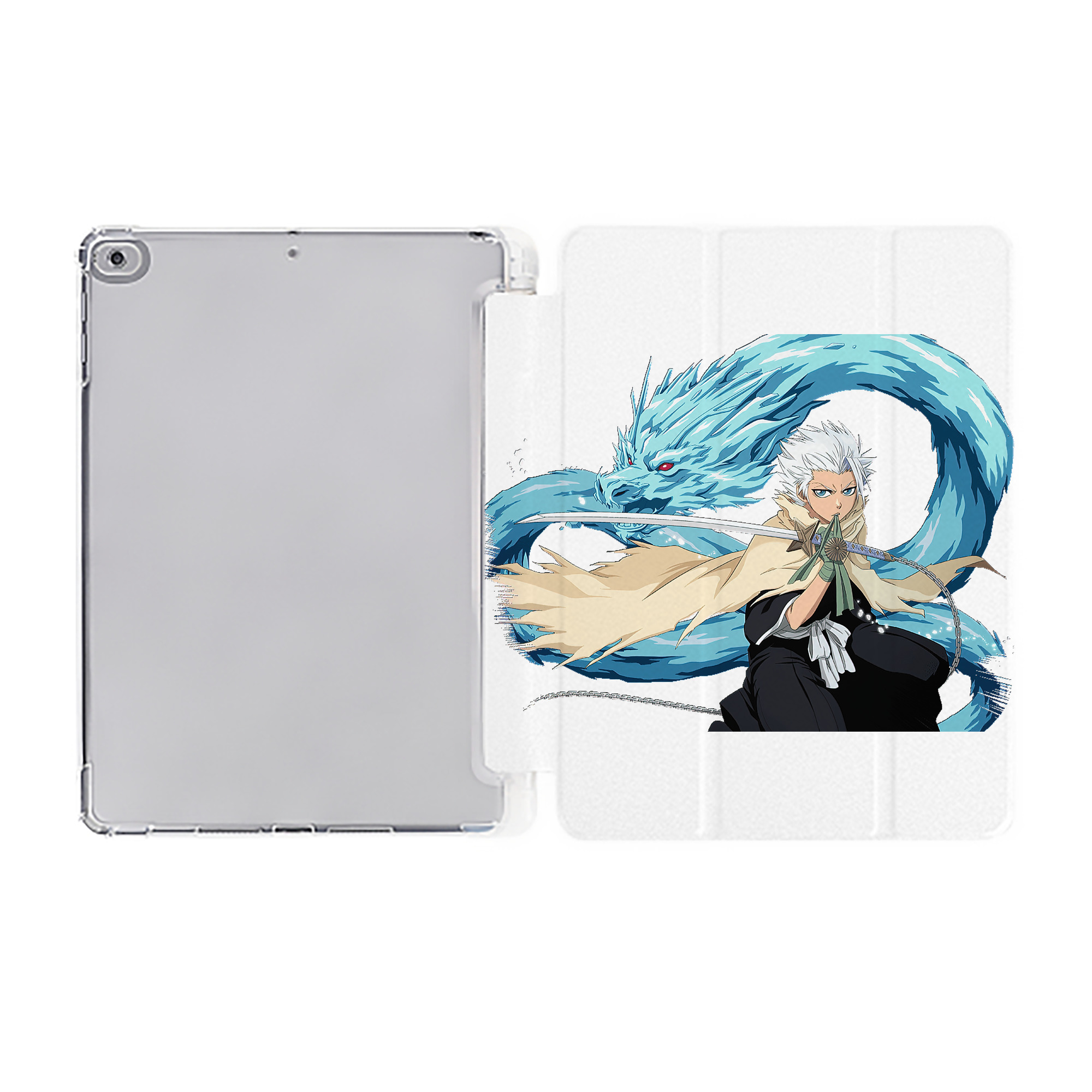 （画像用） ブリーチ 日番谷冬獅郎（ひつがや とうしろう） BLEACH Hitsugaya Toushirou IPad ケース ペン収納付き 三つ折りスタンド PUレザー×シリコン 対応機種9.5/10.5/10.9インチ